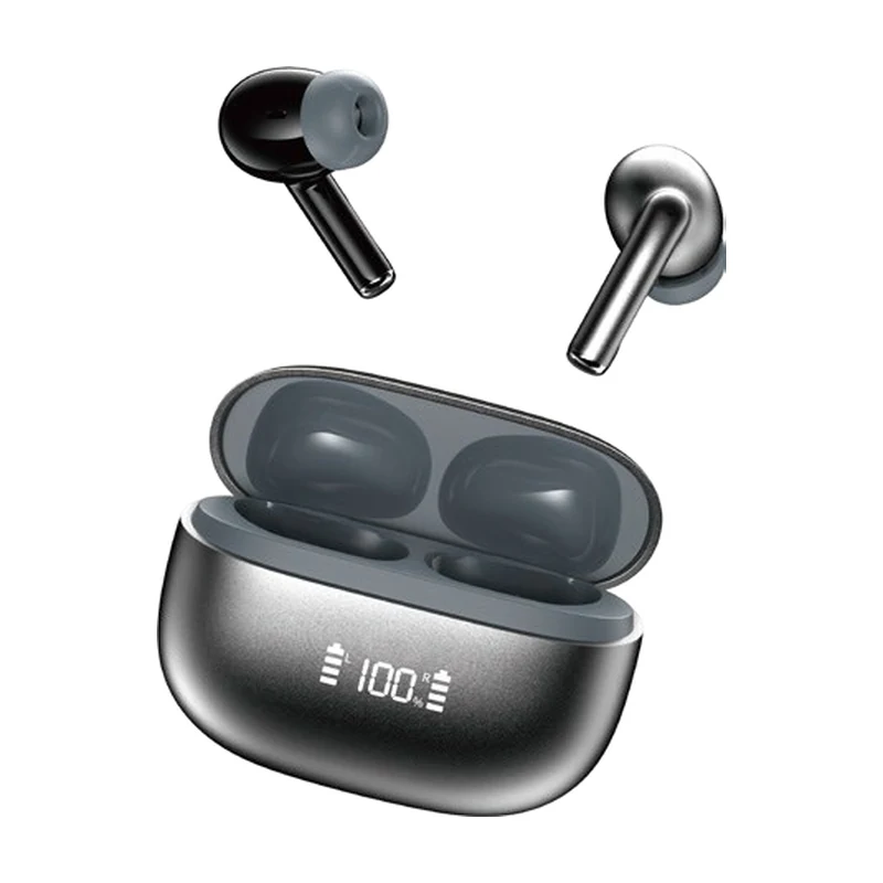 G03 ANC in-ear TWS earbuds and charging case on white background