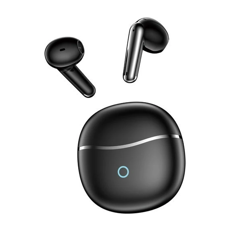G67 semi-in-ear TWS earbuds and charging case on white background