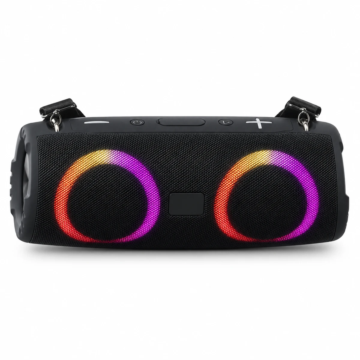 YGF676 30W portable Bluetooth speaker on white background, digitally retouched without supplier logo