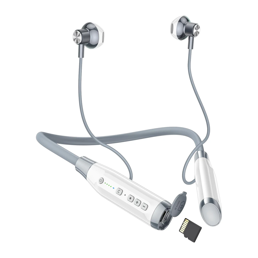 A12L wireless neckband earphone product image on white background