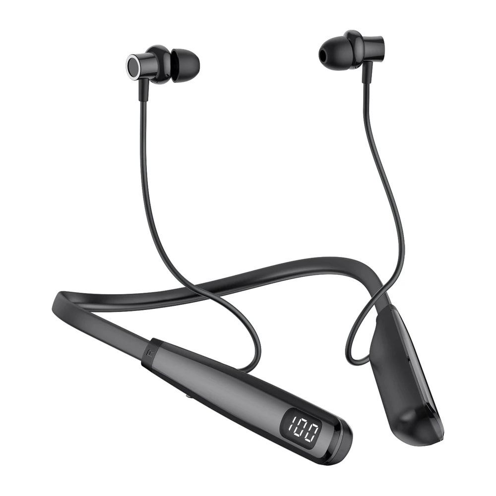 Y10 wireless neckband earphone product image on white background