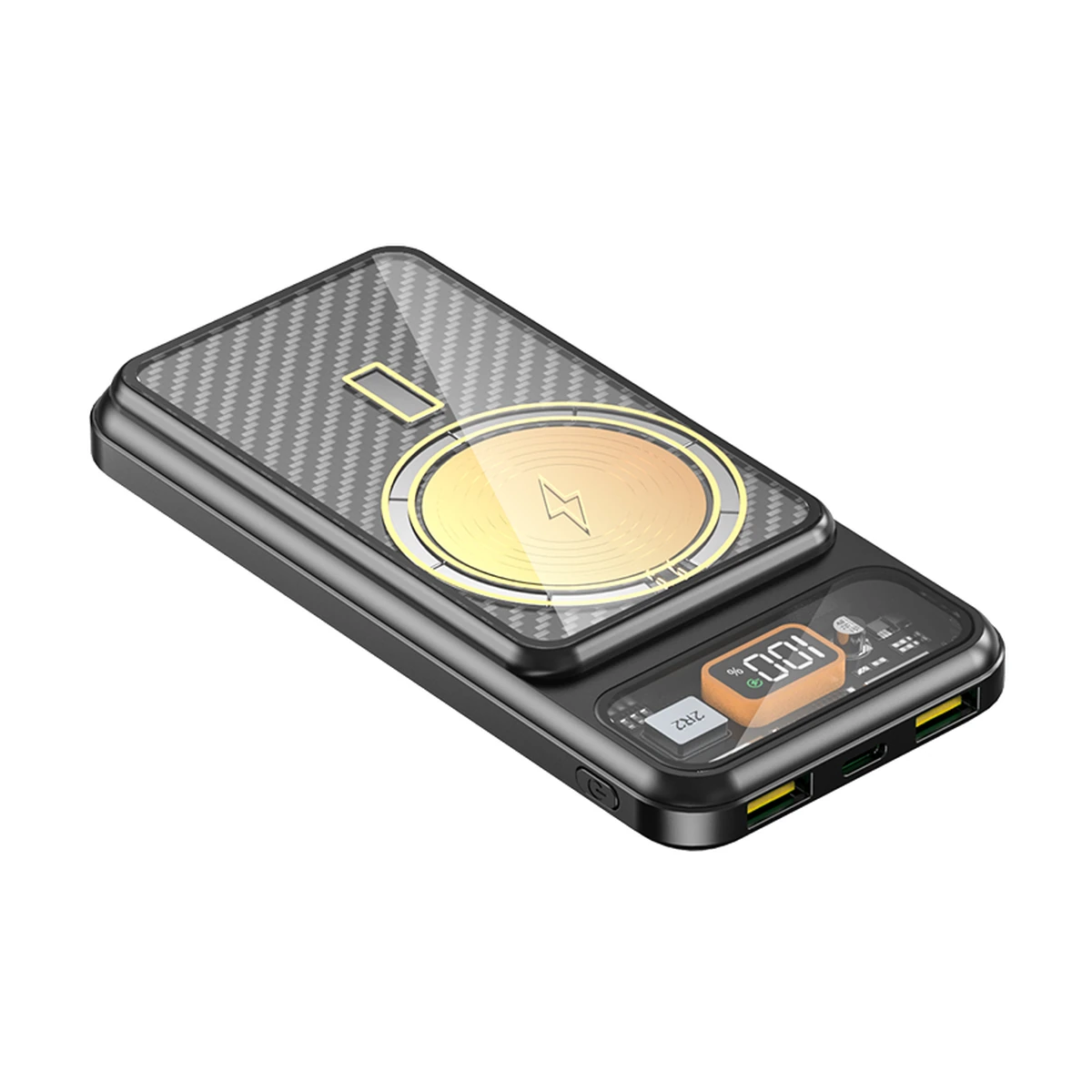 Y171 wireless charging power bank on a white background