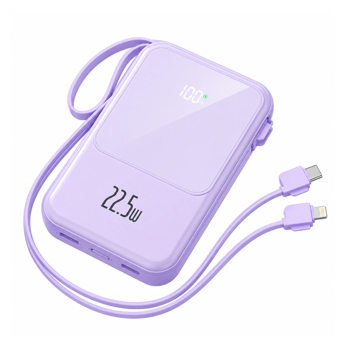 Y265B wireless charging power bank on a white background