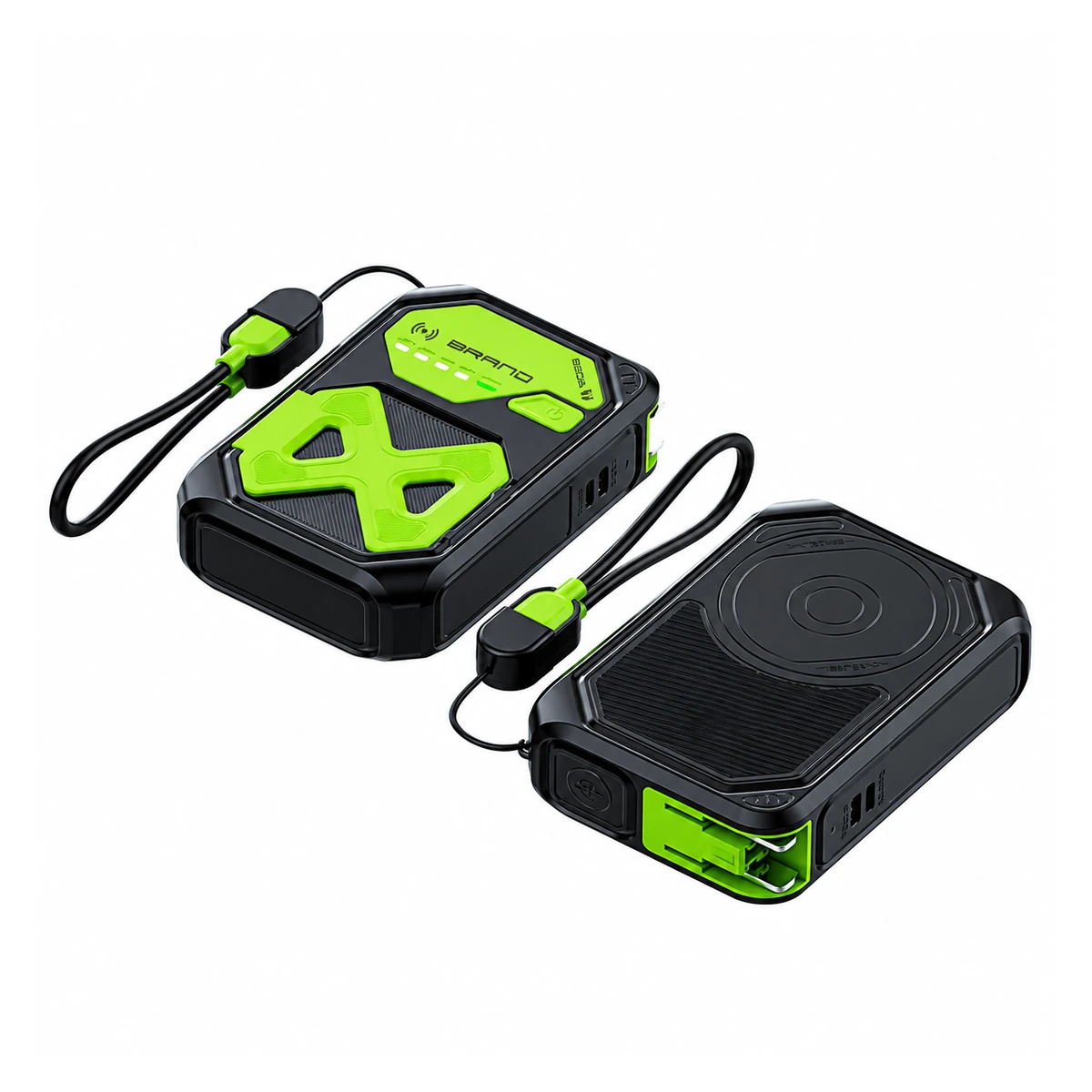 Y376 wireless charging power bank on a white background