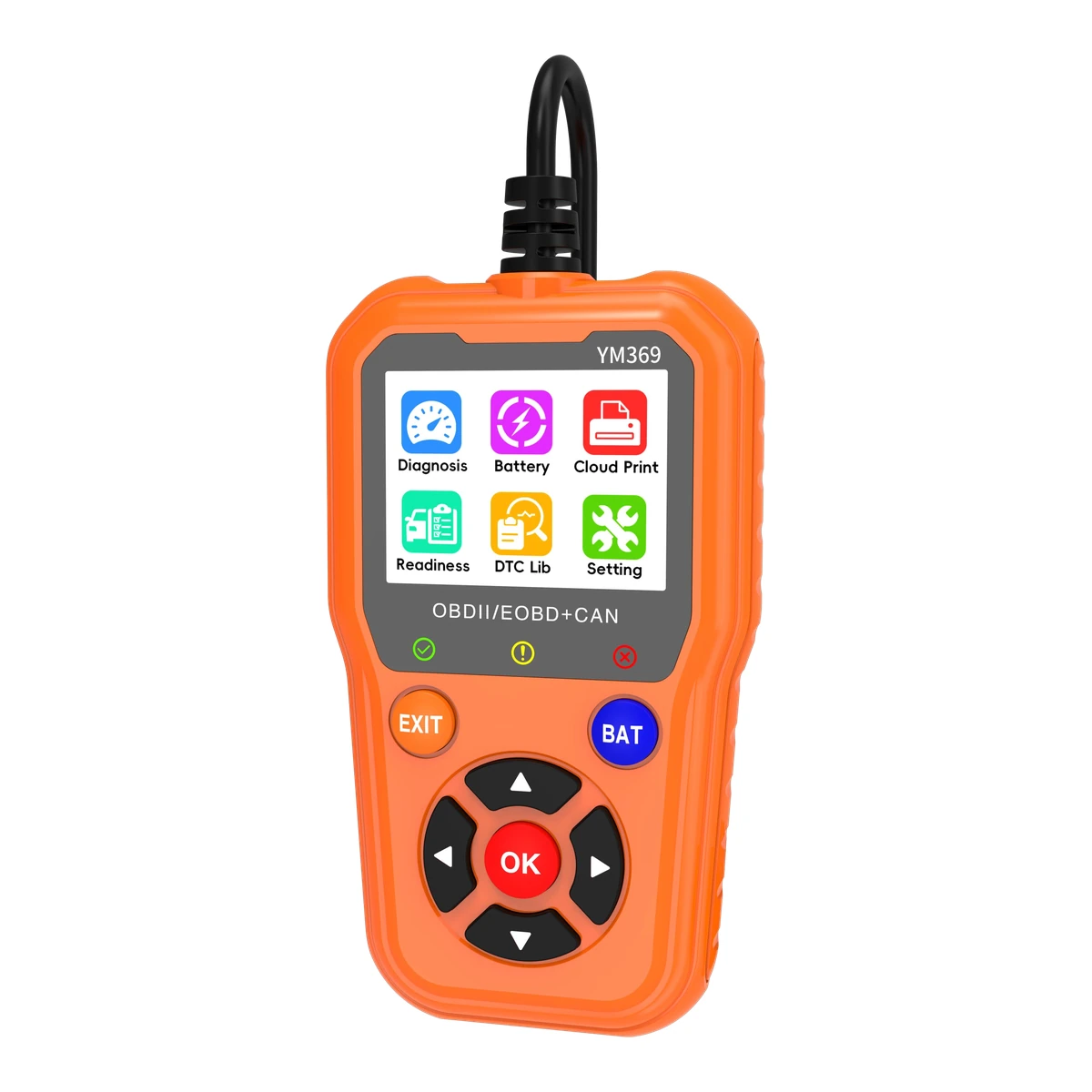 YM369 / W12 automotive diagnostic product on white background