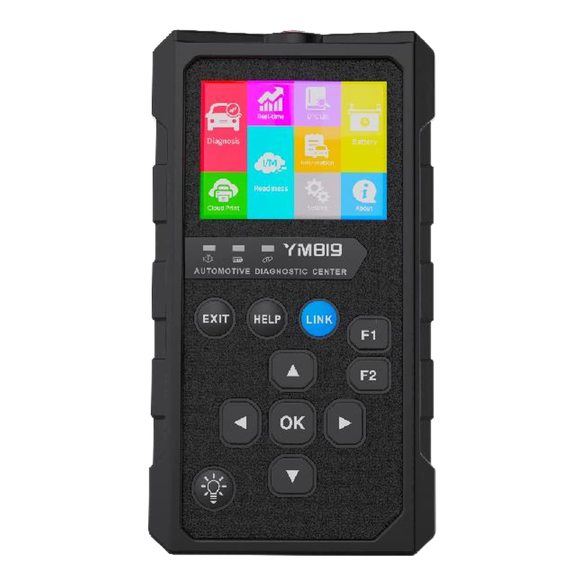 YM819 automotive diagnostic product on white background